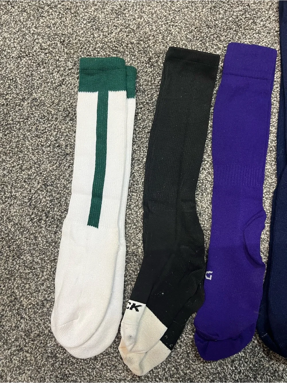Kids Athletic Knee-High Socks - White, Black, Purple, Navy